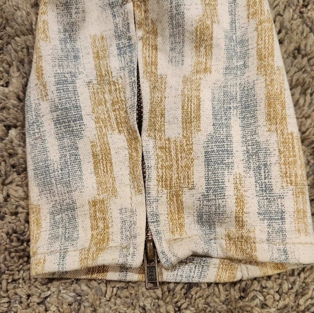 Free People Jeans Free People Ikat Print Cropped Skinny Jeans Size 29